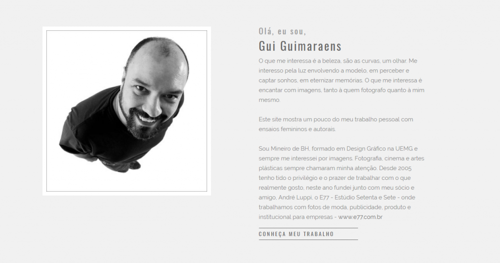 Sobre Gui Guimaraens Fotógrafo especialista em Ensaios Sensuais em Belo Horizonte MG